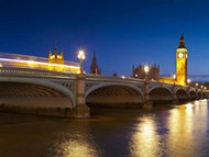 伦敦威斯敏斯特大桥夜景图片素材