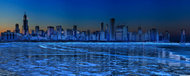 芝加哥蓝色天际图片素材