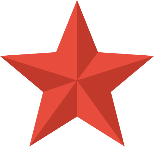 五角红星PNG图标