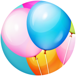 彩色气球PNG图标