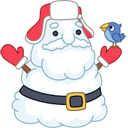 圣诞老人装雪人PNG图标