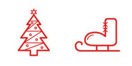 红色雪花圣诞节元素PNG图标