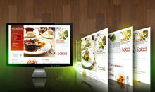 美食主题网页模板psd素材