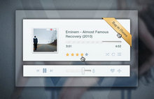 音乐播放器界面psd素材