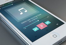 iOS7音乐播放器psd素材