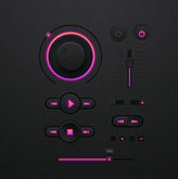 紫色闪亮网页UI设计psd素材