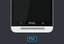 HTC手机模型psd素材