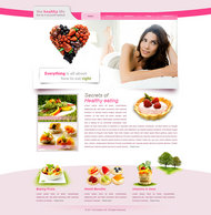 女性水果网站模板PSD素材
