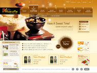 咖啡网站模板PSD素材