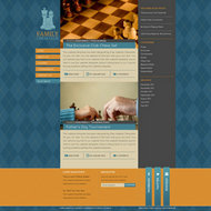 棋类网站模板PSD素材