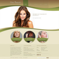 经典发型设计网站PSD素材