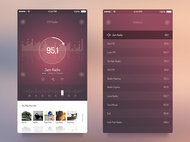 iOS7电台UI界面PSD素材