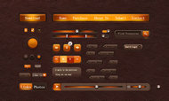 橙色质感工具包PSD素材