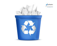 循环回收垃圾桶PSD素材