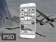 透明iPhone模板PSD素材