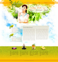 女性健康网站PSD素材