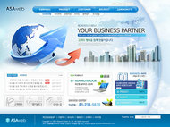 商务科技网站PSD素材