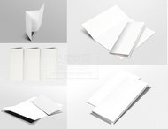 折叠白纸模板PSD素材
