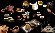 中国风茶具PSD素材