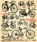 复古自行车插图矢量图