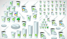 生态环保纸杯设计矢量图