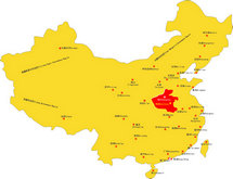 黄色中国地图矢量图