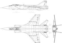 米格31战斗机线稿矢量图