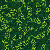 豌豆花纹绿色背景矢量图