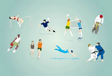 奥运会体育运动项目矢量图