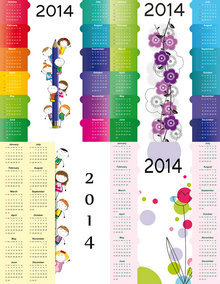 2014年日历设计矢量图