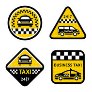 出租车标志图标矢量素材