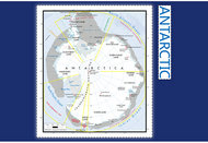 南极洲平面地图矢量素材