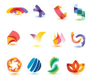 动感彩色logo矢量素材