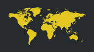 黄色世界地图矢量素材
