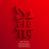 红色2014圣诞节背景矢量素材