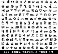 165个旅游图标集合矢量素材