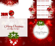2014圣诞节红白背景矢量素材