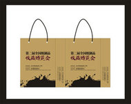 中国风博览会手提袋矢量图