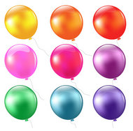 多款彩色气球矢量图