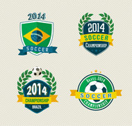 巴西世界杯徽章矢量图