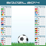 世界杯赛程表矢量图