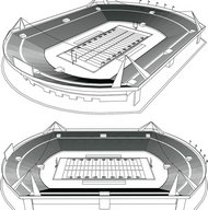 3d足球场矢量图