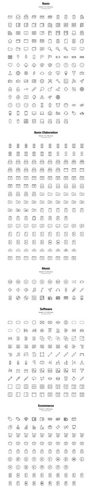 细线图标集矢量图