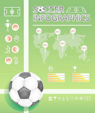 足球信息图表矢量图