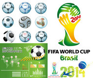 巴西世界杯元素矢量图