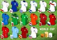 世界杯球服设计矢量图