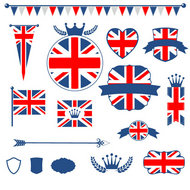 英国国旗元素矢量图