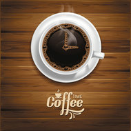 木板上的咖啡矢量图