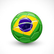 创意巴西足球矢量图