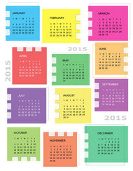 2015羊年日历矢量图